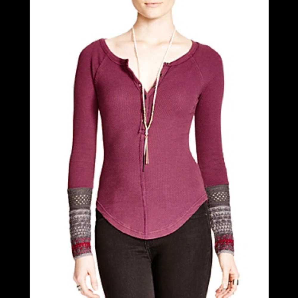 Free people ski lodge cuff thermal